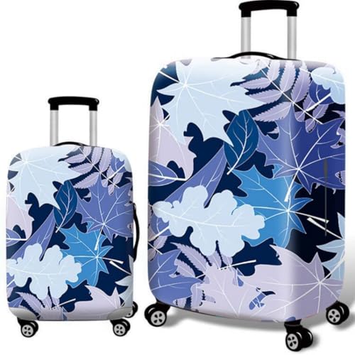 Kofferschutzhülle,Stretch Gepäckabdeckung für Kinder Erwachsene für 18–32 Zoll Suitcase,Gepäckstaubschutz Reisezubehör für Trolley-Koffer,Pflanzen Blumen Blätter kritzeln Muster (Bunt 2,L) von RUILBJ