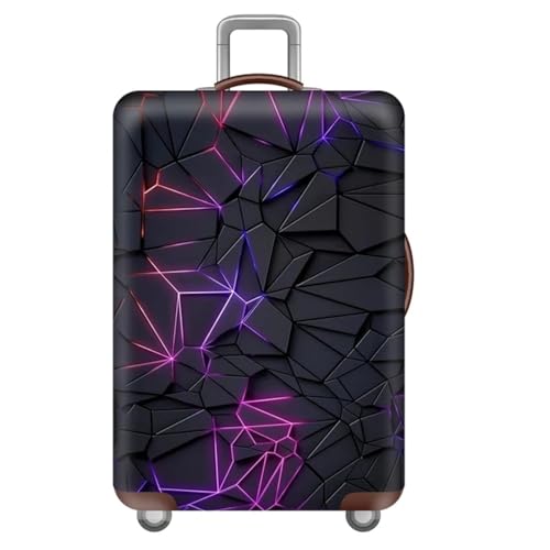 Kofferschutzhülle Gepäckabdeckung 3D-Neuheit Geometrische Muster Reisekoffer Schutzhülle Elastisch Anti-Kratzer Staubdicht Waschbar Gepäckhülle Hülle für Frauen Männer (Style 6,S (18-21 Zoll)) von RUILBJ