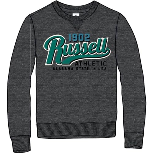 RUSSELL ATHLETIC A00572-WM-098 1902 Russell -Crewneck Sweatshirt Sweatshirt Herren Winter Charcoal Marl Größe M von Russell Athletic