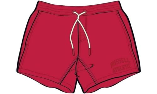 RUSSELL ATHLETIC A00871-CR-424 Logo Swim Shorts Shorts Herren Chinese RED Größe S von Russell Athletic