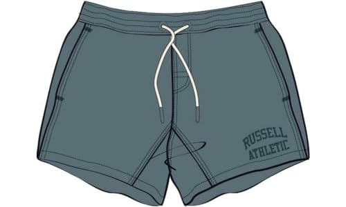 RUSSELL ATHLETIC A00871-G3-106 Logo Swim Shorts Shorts Herren GOBIN Blue Größe M von RUSSELL ATHLETIC