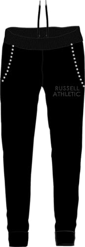 RUSSELL ATHLETIC A11272-IO-099 Cuffed Pant with Studs Pants Damen Black Größe XL von RUSSELL ATHLETIC