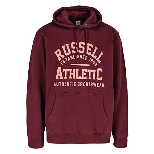 RUSSELL ATHLETIC A20192-BU-482 Pullover Hoody Sweatshirt Herren Burgundy Größe M von RUSSELL ATHLETIC