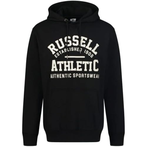 RUSSELL ATHLETIC A20192-IO-099 Pullover Hoody Sweatshirt Herren Black Größe S von RUSSELL ATHLETIC