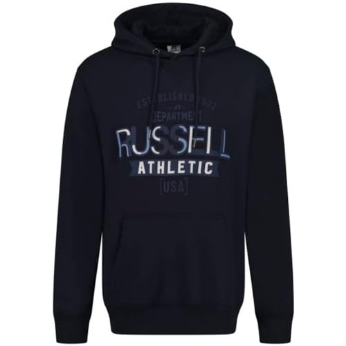 RUSSELL ATHLETIC A20222-NA-190 Pullover Hoody Sweatshirt Herren Navy Größe M von RUSSELL ATHLETIC