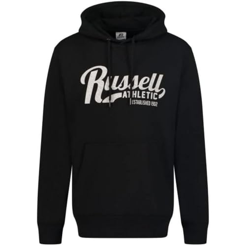 RUSSELL ATHLETIC A20322-IO-099 Pullover Hoody Sweatshirt Herren Black Größe M von RUSSELL ATHLETIC