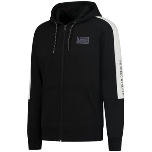 RUSSELL ATHLETIC A20452-IO-099 Zip THR Hoody Sweatshirt Herren Black Größe S von RUSSELL ATHLETIC