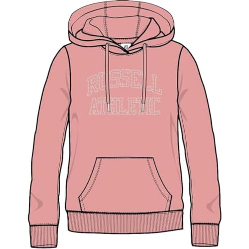 RUSSELL ATHLETIC A21092-CE-628 Pullover Hoody Sweatshirt Damen Candlelight Peach Größe L von RUSSELL ATHLETIC