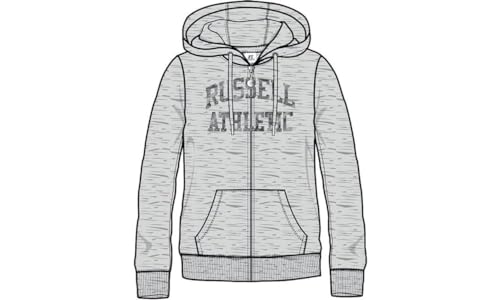 RUSSELL ATHLETIC A21122-SR-603 Zip THR Hoody Sweatshirt Damen Steel Marl Größe S von RUSSELL ATHLETIC