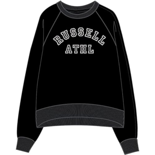 RUSSELL ATHLETIC A21592-IO-099 CREWSWEAT Sweatshirt Damen Black Größe L von RUSSELL ATHLETIC