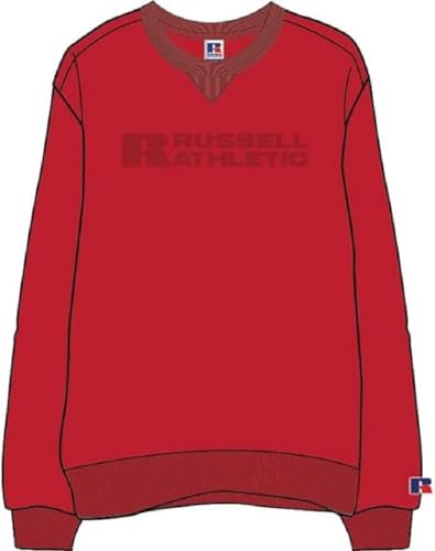 RUSSELL ATHLETIC E16182-T4-426 Crew Neck Sweatshirt Sweatshirt Herren True RED Größe M von RUSSELL ATHLETIC