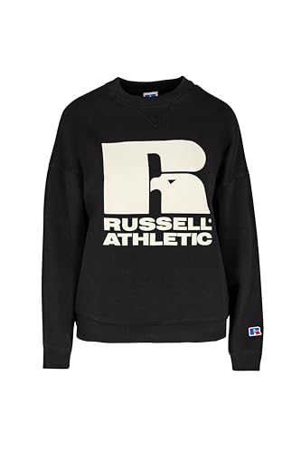 RUSSELL ATHLETIC E24042-IO-099 Big-Crewneck Sweat Shirt Sweatshirt Damen Black Größe M von RUSSELL ATHLETIC