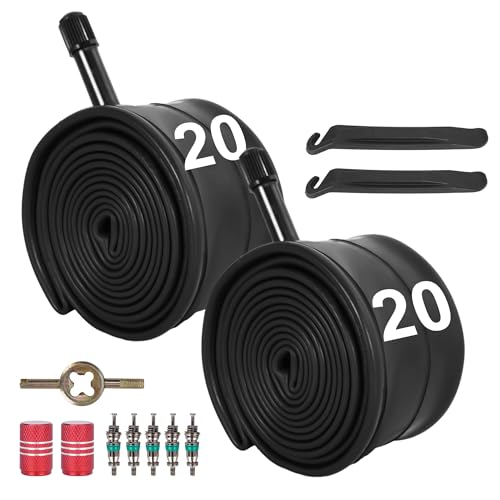 RUTU 47/57-406 20 Zoll Schlauch 20 x 1.75/2.125 Heavy Duty Fahrradschlauch mit 32mm Schrader-Ventil und Montagezubehör 2er-Pack RUTU 47/57-406 20 Zoll Schlauch 20 x 1.75/2.125 Heavy Duty Fahrradschlauch mit 32mm Schrader-Ventil und Montagezubehör 2er-Pack von RUTU