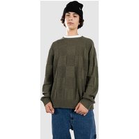 RVCA Hi Grade Boro Crew Strickpullover olive heather von RVCA