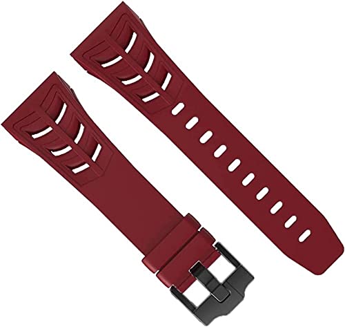 RVHAOODI Kohlefaser-Uhrengehäuse, für 8 7 45 mm, Fluorkautschuk RM Mod Kit Uhrenarmband Rahmen Lünette Modifikationsset, für iWatch 6 5 4 SE 44 mm von RVHAOODI