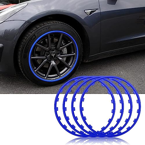 Leichtmetallfelgen Schutz, 16/17/18/19/20 Zoll Auto Felgenschutz, 4er Set, Felgenschoner, Radkantenschutzring, Antikollisions Kratzfest Auto Refit Zierleisten Set,Blau,18in Leichtmetallfelgen Schutz, 16/17/18/19/20 Zoll Auto Felgenschutz, 4er Set, Felgenschoner, Radkantenschutzring, Antikollisions Kratzfest Auto Refit Zierleisten Set,Blau,18in von RVUEM
