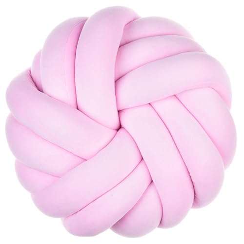 RVUEM 001,35 * 35cm, Knoten Ball Kissen Geknotetes Ball Sofakissen Knotenkissen Sofakissen Sofakissen Aus Lammsamt Handgewebter Geknoteter Ball Heimdeko FüR Bett Couch Sofa Sessel Wohnzimmer Auto von RVUEM