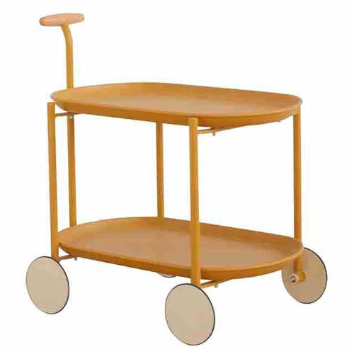 RVUEM 05, Moderner Barwagen, Servierwagen FüR Die Hausbar, Rollwagen Mit 2 Ebenen, Mit RäDern, Beistelltisch FüR Couch Und Sofa, Nachttisch, FüR Wohnzimmer, KüChe, Schlafzimmer, Esszimmer von RVUEM