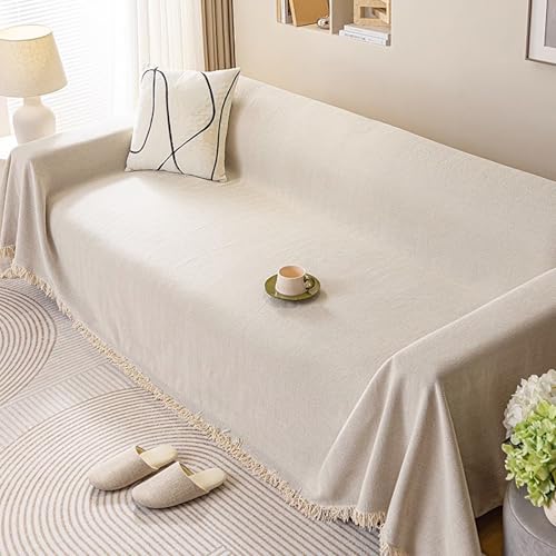 RVUEM Beige,180 * 320cm, SofaüBerwurf, Sofadecken, Vielseitige Sofa Tagesdecke, Waschbare SofabezüGe, Mit Quasten, MöBelschutz, FüR Kinder, Hunde, Haustiere RVUEM Beige,180 * 320cm, SofaüBerwurf, Sofadecken, Vielseitige Sofa Tagesdecke, Waschbare SofabezüGe, Mit Quasten, MöBelschutz, FüR Kinder, Hunde, Haustiere von RVUEM