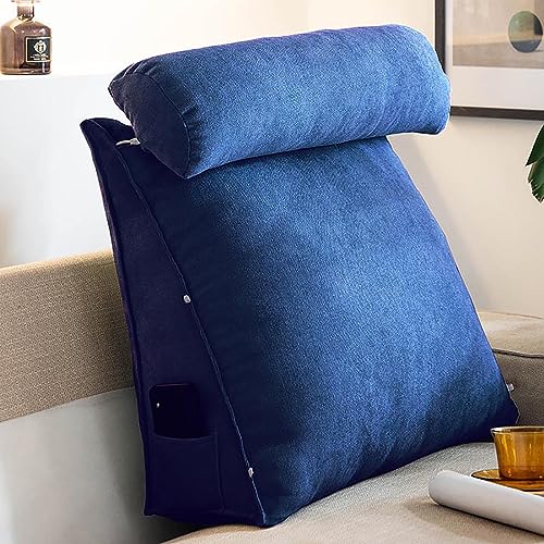 RVUEM Bett Keilkissen, Keil Lendenkissen, Lenden, Nacken Und RüCkenstüTzkissen, Lese Und Bettruhekissen, Dreieckige Bettauflage, Mit Abnehmbarem Bezug, Ideal FüR Sofa, Bett,Navy Blue,45 * 45 * 20cm RVUEM Bett Keilkissen, Keil Lendenkissen, Lenden, Nacken Und RüCkenstüTzkissen, Lese Und Bettruhekissen, Dreieckige Bettauflage, Mit Abnehmbarem Bezug, Ideal FüR Sofa, Bett,Navy Blue,45 * 45 * 20cm von RVUEM