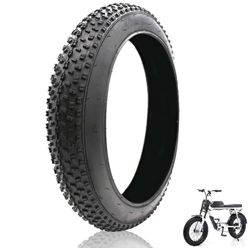 RVUEM Schwarz,24"×4.0", Reifen, Fatbike Reifen, Hochleistungs Ersatzreifen FüR E-Bikes, Pannenschutz, Kompatibel Mit Faltbaren ElektrofahrräDern FüR Berg Und Schnee von RVUEM