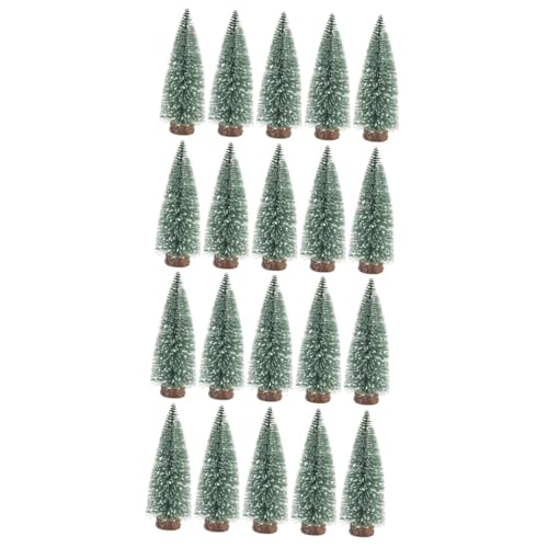 20 Stück künstlicher Weihnachtsbaum, kleiner Weihnachtsbaum, Weihnachtsfeier-Ornament, Weihnachtszimmerdekor, neutrales Weihnachtsdekor, Weihnachtstischdekor, Miniaturbäume, Ornamente, Winterbambus von RWCCCRW