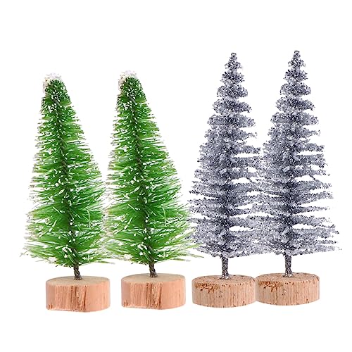 24-teiliger Weihnachtsbaum, Weihnachtsschnee, Frostbäume, Tischaufsatz, Weihnachtsbaum, Weihnachtsdekoration für den Schreibtisch, Sisalbäume, Weihnachts-Miniatur-Kiefernbäume, Krippendekoration, von RWCCCRW