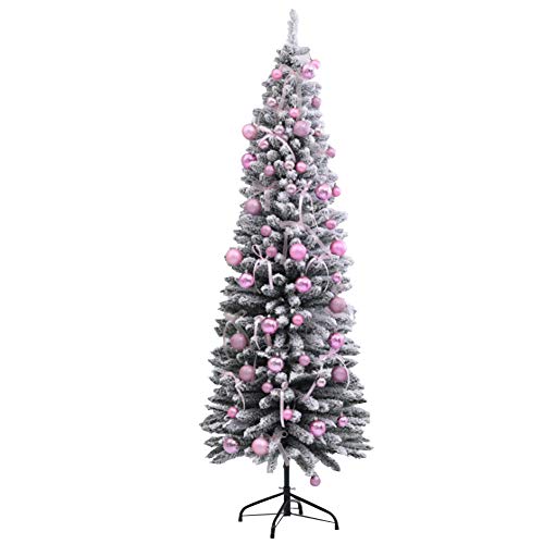 Künstlicher Bleistiftbaum-Weihnachtsbaum – beflockter Weihnachtsbaum aus Zedernholz, PVC-Material, verschlüsselter Weihnachtsbaum, klassische, realistische natürliche Zweige (Farbe: A, Größe: 120 cm) von RWCCCRW