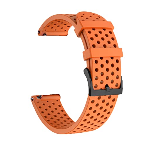 RWCCCRW 20 mm Uhrenarmband aus Silikon für SUunto 3 Fitness-Armband für Polar Ignite/2/Unite Smartwatch, Gürtelarmband, Orange von RWCCCRW