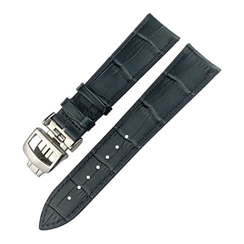 RWCCCRW 20mm 21mm 22mm Hochwertiges Uhrenarmband passend für Jaeger LeCoultre Master Moonphase Schwarz Blau Braun Rindslederarmband von RWCCCRW