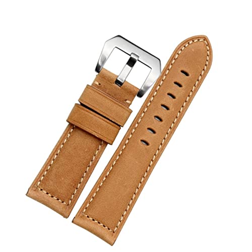 RWCCCRW 20mm 22mm 24mm 26mm Echtes Leder Retro Mann Uhr Band für PAM111 441 Rindsleder Armband Handgelenk Strap von RWCCCRW