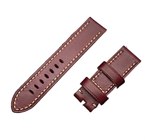 RWCCCRW 22mm 24mm 26mm Dickes Vintage-Uhrenarmband aus echtem Rindsleder, handgefertigt, für Herren von RWCCCRW