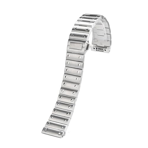 RWCCCRW 316L-Edelstahlarmband angepasst, für Cartier Santos-Uhrenarmband Santos100 Santos mit Schmetterlingsschnalle, 21 mm, Herren (Farbe: Silber, Größe: 21 mm) von RWCCCRW