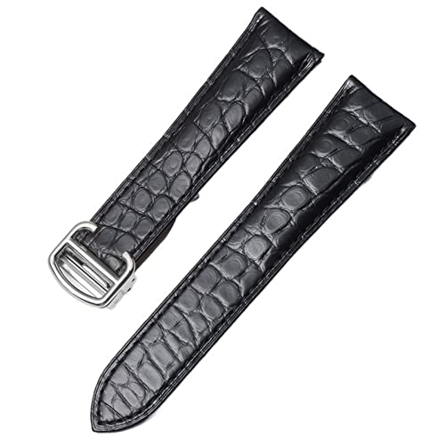 RWCCCRW Alligator-Uhrenarmband aus echtem Leder für Cartier Solo Tank London Calibo, Lederarmband für Herren und Damen, 16 mm, 18 mm, 20 mm, 22 mm von RWCCCRW