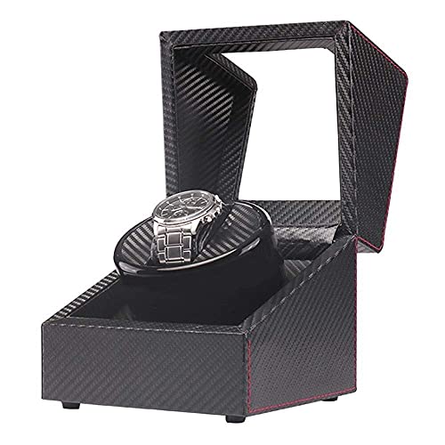 RWCCCRW Automatic Rotation Mode Unisex Watch Winder Adjust Most Automatic Watch Sizes Black Wood Leather Case-Gift Idea Christmas 1+0 Motor Box (B) von RWCCCRW