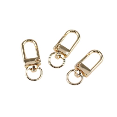 RWCCCRW Hardware-Zubehör, drehbarer Schlüsselanhänger, Zinklegierung, Taschenhaken, Schlüsselanhänger, Kette, Universalschnalle (Farbe: Kc Gold, Größe: 33 mm) von RWCCCRW