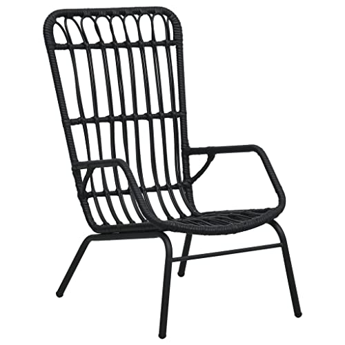 RWCCCRW Nice Outdoor Nice Outdoor-Stuhl aus synthetischem Rattan, Schwarz von RWCCCRW