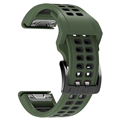 RWCCCRW QuickFit 22 mm Sport-Silikonarmband für Fenix ​​7X 7 6 Pro Fenix6 5 Plus/EPIX/Instinct/Coros VERTIX Uhrenarmband von RWCCCRW