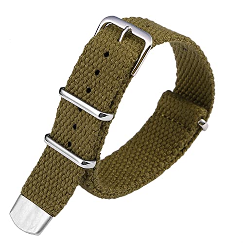 RWCCCRW Sport-Canvas-Uhr mit NATO-Herrenarmband-Zubehör für R-olex Water Ghost Nr. 5 Nylon-Armband 20 mm 22 mm (Farbe: Schwarz, Größe: 20 mm) von RWCCCRW