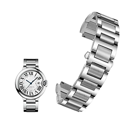 RWCCCRW Uhrenarmband aus Edelstahl für Cartier Ballon Bleu Serie, 20 x 12 mm, 18 x 11 mm, 14 x 8 mm, W6920046, Armband für Damen und Herren RWCCCRW Uhrenarmband aus Edelstahl für Cartier Ballon Bleu Serie, 20 x 12 mm, 18 x 11 mm, 14 x 8 mm, W6920046, Armband für Damen und Herren von RWCCCRW