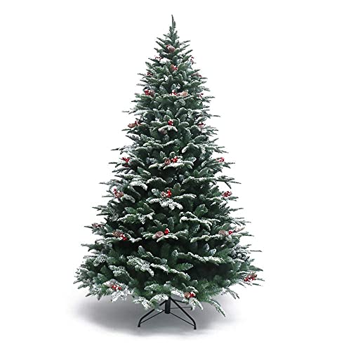 RWCCCRW Weihnachtsbaum Weihnachtsbaum Weihnachtsdekorationen High-End-Schnee-Weihnachtsbaum Pe PVC Rote Früchte Gemischter automatischer Baum Weihnachtsbaum (150 cm (532 Köpfe ~ 32 Gruppen)) Jede von RWCCCRW