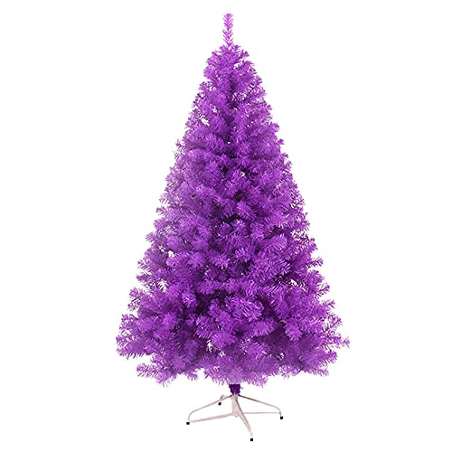 SHALOLY 5 ft schwarzer Weihnachtsbaum, Kiefernbaum mit Metallständer, großer künstlicher Weihnachtsbaum für den Innen- und Außenbereich, Weihnachtsdekoration für Büro und Geschäft (lila 1,5 m/5 Fuß) von RWCCCRW