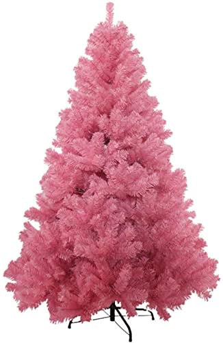 Weihnachtsbaum, 1,80 m, unbeleuchtet, künstlicher Weihnachtsbaum, hochwertige Fichte mit Scharnier und Metallständer, Weihnachtskiefer aus PVC, einfache Montage, festliche Dekoration, Rosa, 180 cm (6 von RWCCCRW