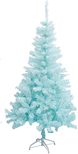 Weihnachtsbaum, Weihnachtsbäume, Ausverkauf, massiver, unbeleuchteter künstlicher Fichtenbaum mit Scharnier und massivem Metallständer, PVC-Material, festliche Dekoration (Farbe: Blau, Größe: 5 Fuß von RWCCCRW