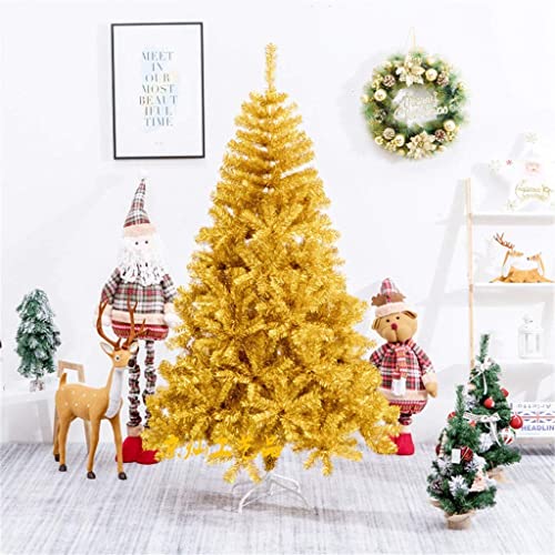 Weihnachtsbaum Gold Künstlicher Weihnachtsbaum Weihnachtskiefer Für Die Weihnachtsdekoration Im Innen- Und Außenbereich PVC-Blätter Umweltfreundlich Und Geschmacksneutral Einfache Montage180Cm / 6Ft von RWCCCRW