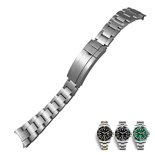 RWCHCWRH 20 mm 904L Edelstahl-Uhrenarmband mit Gleitfaltschließe für Submariner OYSTERFLEX GMT-Uhrenarmband von RWCHCWRH