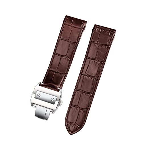 RWCHCWRH Echtes Leder Uhr Strap Für Santos Santos 100 männer und Frauen Leder Armband 20mm 23mm von RWCHCWRH