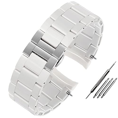 RWCHCWRH Silikon-Gummi-Armband für AR5890 AR5889 AR5858 AR5920 AR5868 AR8023 Mann 23 mm Frau 20 mm Stahl in Gummi-Uhrenarmband von RWCHCWRH