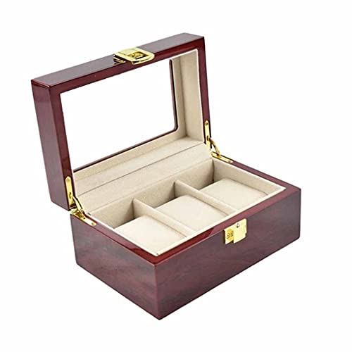 RWCHCWRH Uhrenbox, Uhren-Organizer, 12 Fächer, Aufbewahrungsbox aus Holz für Uhren, Schmucksammlung, Organizer, Halter (Farbe: E) von RWCHCWRH