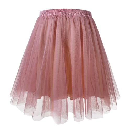 RWGSNB Altrosa Falten-Tüllrock Für Damen, Mehrlagiger Minirock, Netz-Tutu-Rock, Basic, Elastisch, Hohe Taille, A-Linien-Rock, Karneval, Party, Kurzer Rock Für Damen Und Mädchen, M RWGSNB Altrosa Falten-Tüllrock Für Damen, Mehrlagiger Minirock, Netz-Tutu-Rock, Basic, Elastisch, Hohe Taille, A-Linien-Rock, Karneval, Party, Kurzer Rock Für Damen Und Mädchen, M von RWGSNB